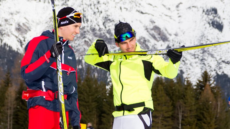 Test du matériel lors de l'ouverture de la saison de ski de fond à Leutasch, © Region Seefeld