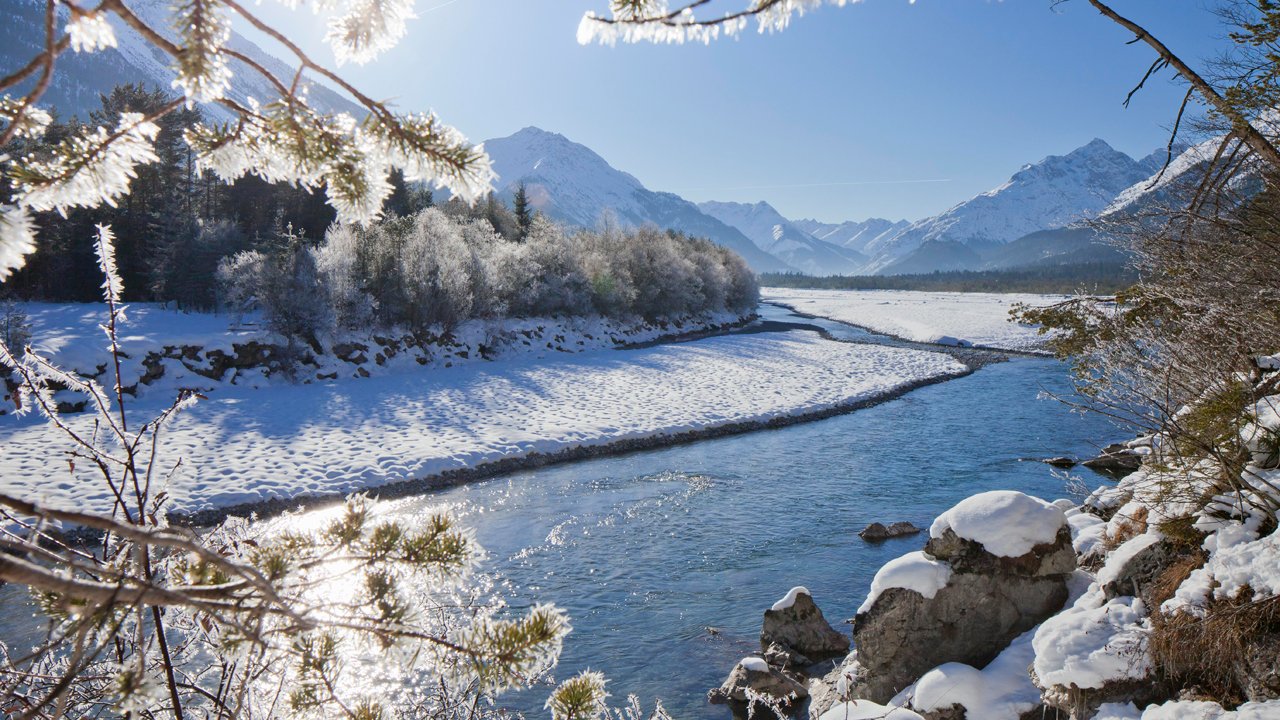 La vallée de Lechtal en hiver, © Naturparkregion Lechtal/Robert Eder
