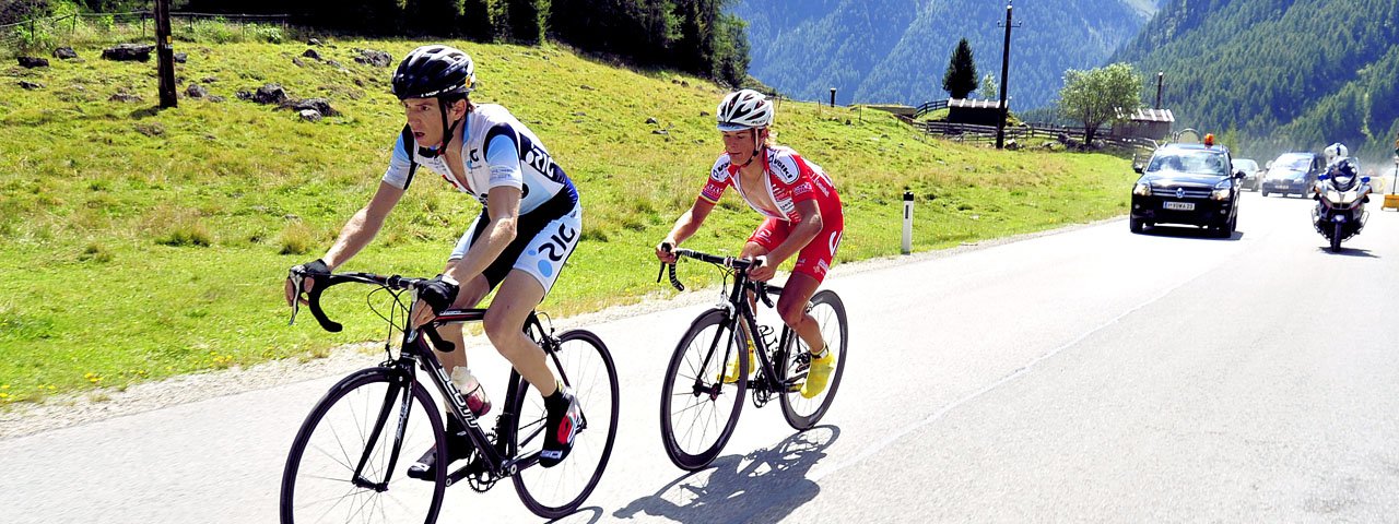 La course cycliste Bergkaiser part d'Innsbruck et finit au-delà de 2 000 mètres d'altitude à Kühtai, © RC Radsportevents Tirol