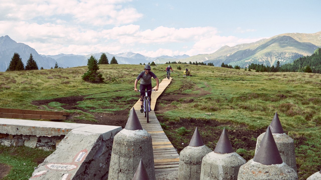 Le sentier monotrace Plamort Trail de Nauders, © Tirol Werbung / Sebastian Schels