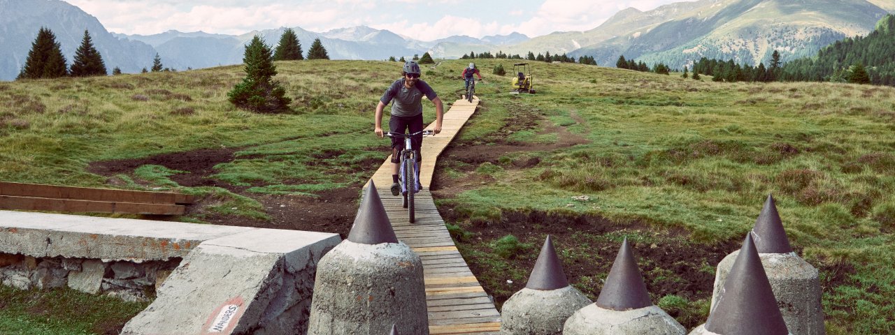 Le sentier monotrace Plamort Trail de Nauders, © Tirol Werbung / Sebastian Schels
