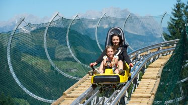 Le parcours de luge d'été Timoks Coaster, © Bergbahnen Fieberbrunn/Foto Niederwieser