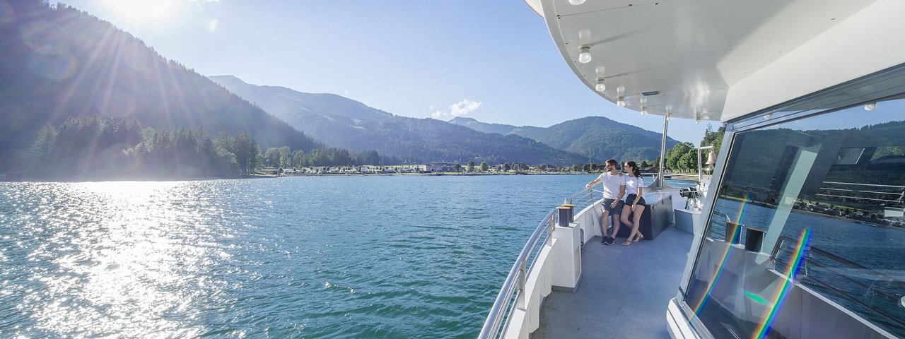 En bateau sur le grand lac d'Achensee, © Achensee Tourismus