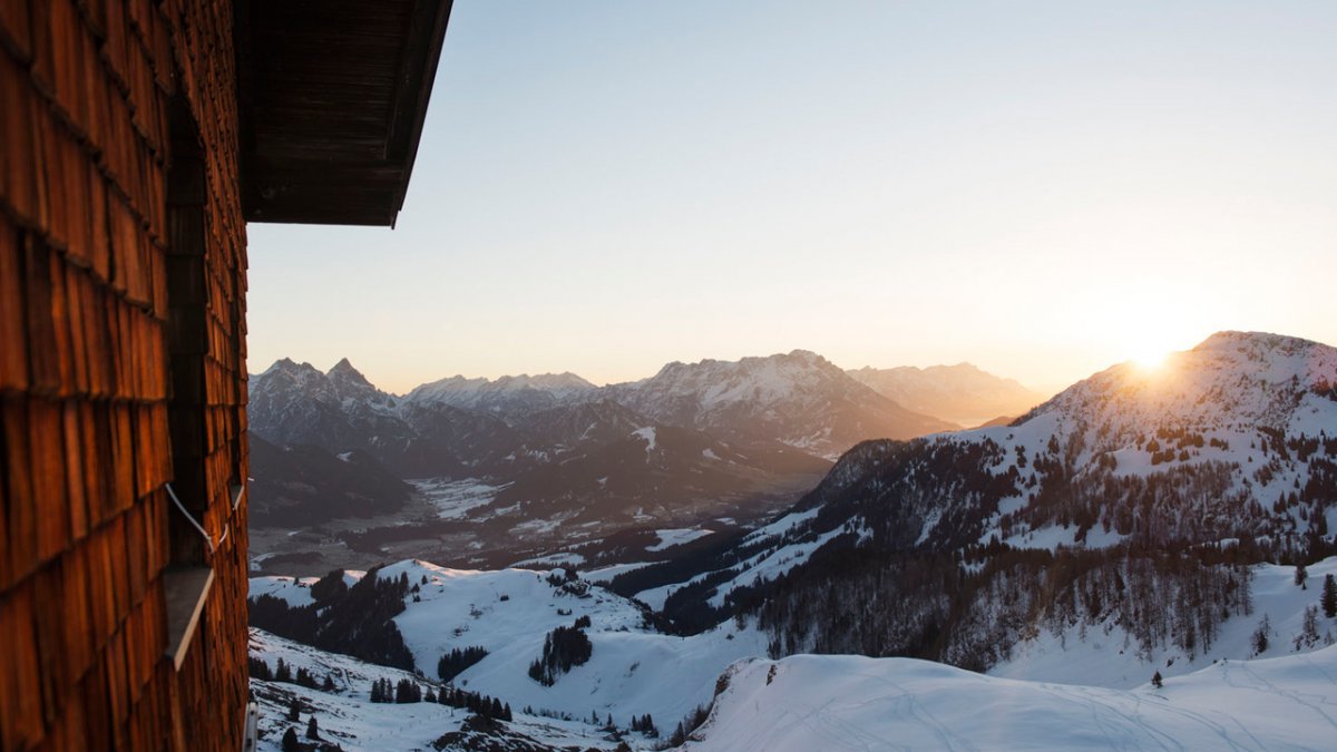 Le soleil se couche sur les Alpes de Kitzbühel, © Tirol Werbung/Frank Bauer