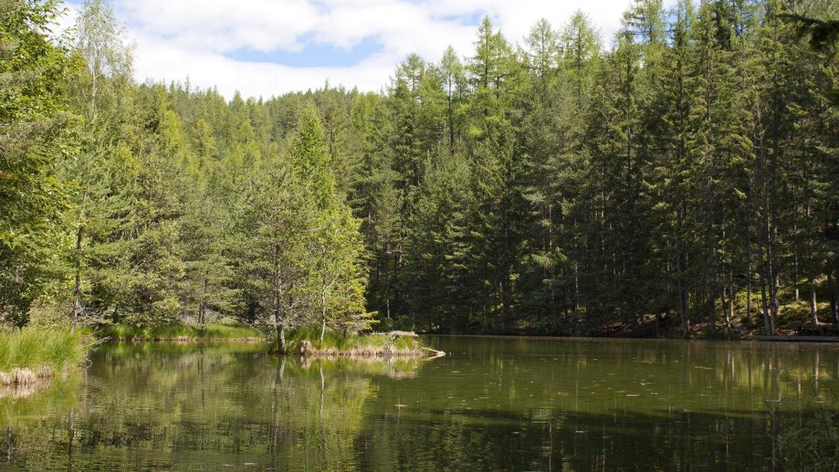 Trois petites îles se dressent au milieu du lac d’un vert presque irréel de Winkelbergsee., © Ötztal Tourismus