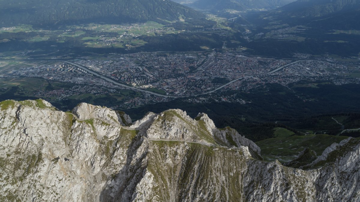 Le chemin de Goetheweg sur les hauteurs d'Innsbruck