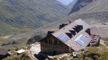 L'auberge de montagne Badener Hütte (étape O4 de la Voie de l'Aigle), © Badener Hütte