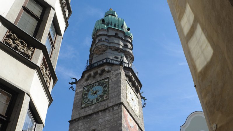 Tour d’Innsbruck : la „Stadtturm“, © Tirol Werbung/ Bernhard Aichner