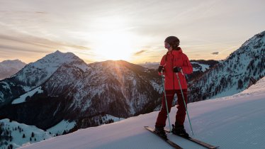 Ski au petit matin : domaine skiable de Fieberbunn, © Tirol Werbung / Herbig Hans