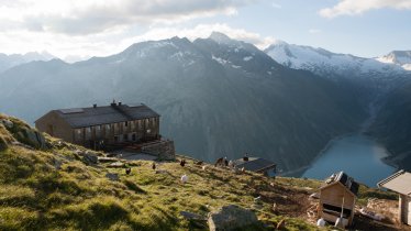 Auberge d'altitude Olperer Hütte du GR Peter-Habeler-Runde, © Tirol Werbung/Jens Schwarz