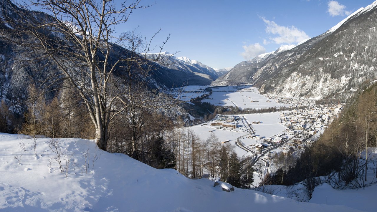 Vue sur l'Ötztal en hiver, © Ötztal Tourismus