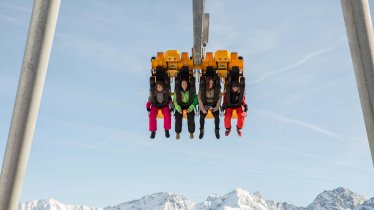 L'attraction Skyswing au parc d’activités d’été de Fiss, © TVB Serfaus-Fiss-Ladis/Andreas Kirschner