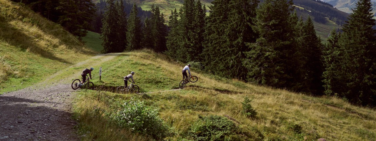 Le sentier monotrace Fleckalm Trail, © Tirol Werbung / Sebastian Schels